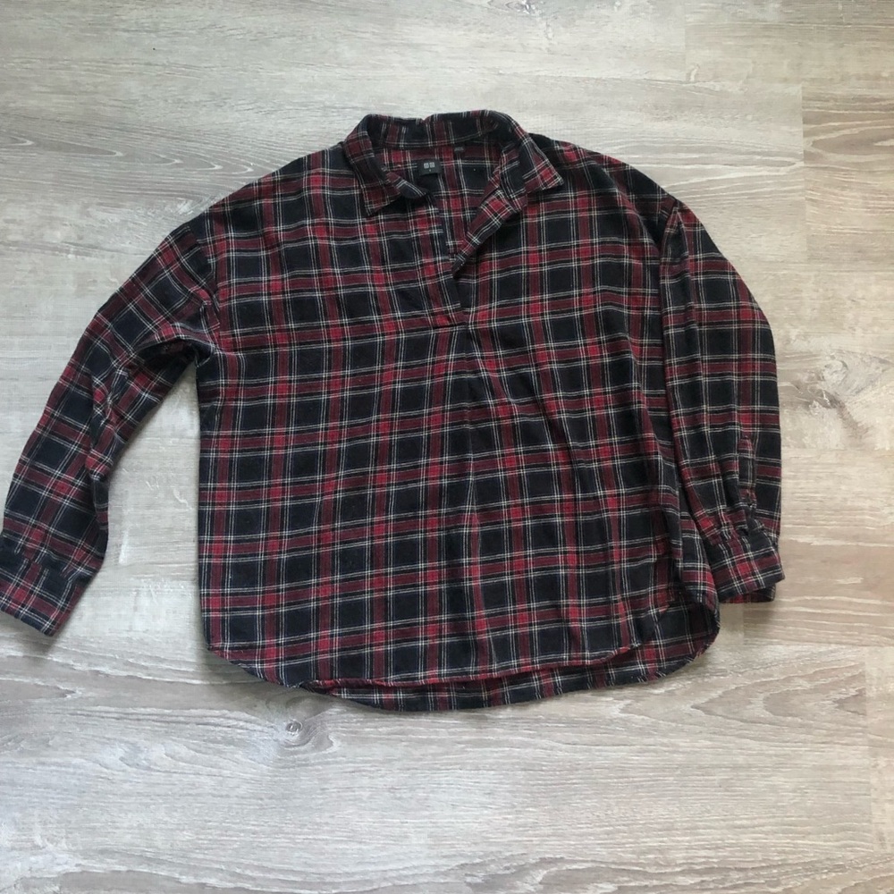 Plaid tunic top